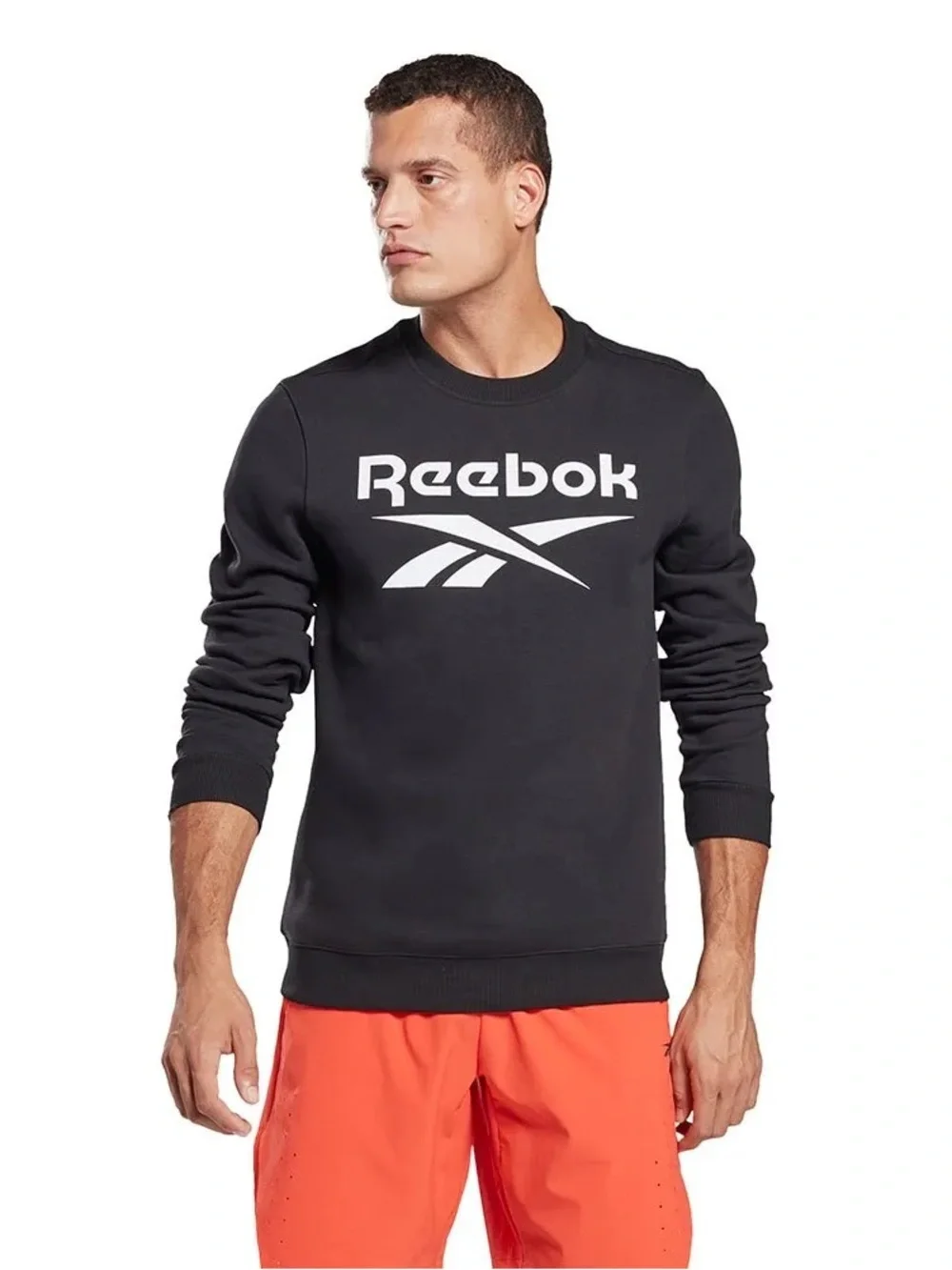 401. Reebok XL Black Fleece Crewneck Sweatshirt Logo Athletic NWT